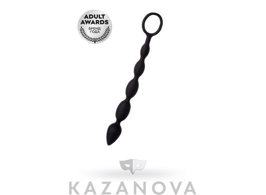 Анальная цепочка A-Toys Anal Beads M-size из медицинского силикона черная